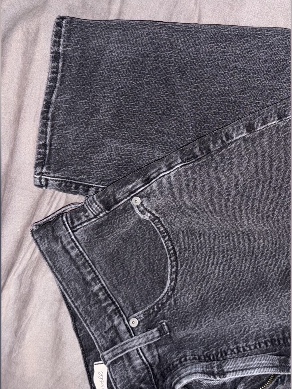 Madewell The Perfect Vintage Straight Jean Faded Black